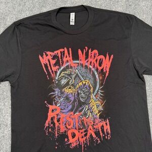 Next Level Apparel T Shirt Medium Black Metal Niron Rise Death Grim Reaper Men's